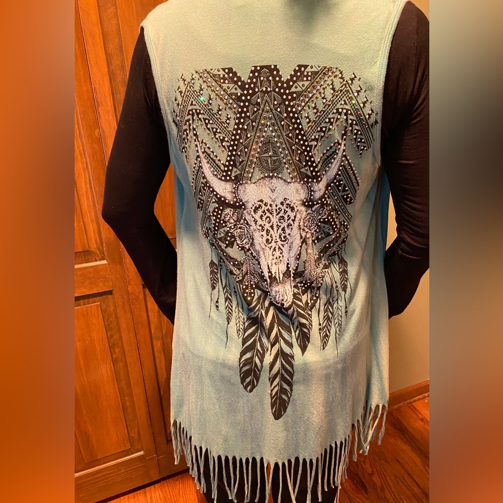 Long 100% cotton longhorn jacket.   Size M